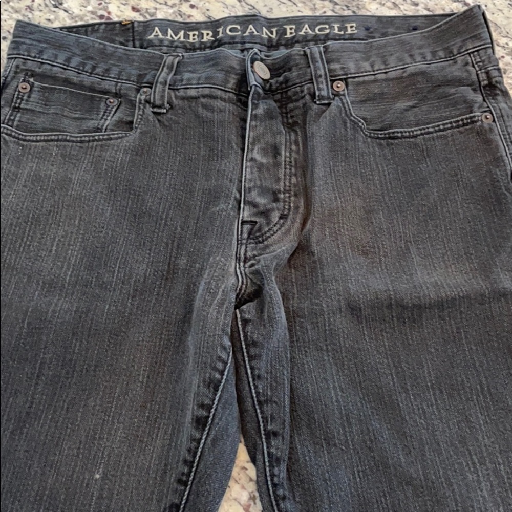 American eagle black jeans 34/32 slim straight